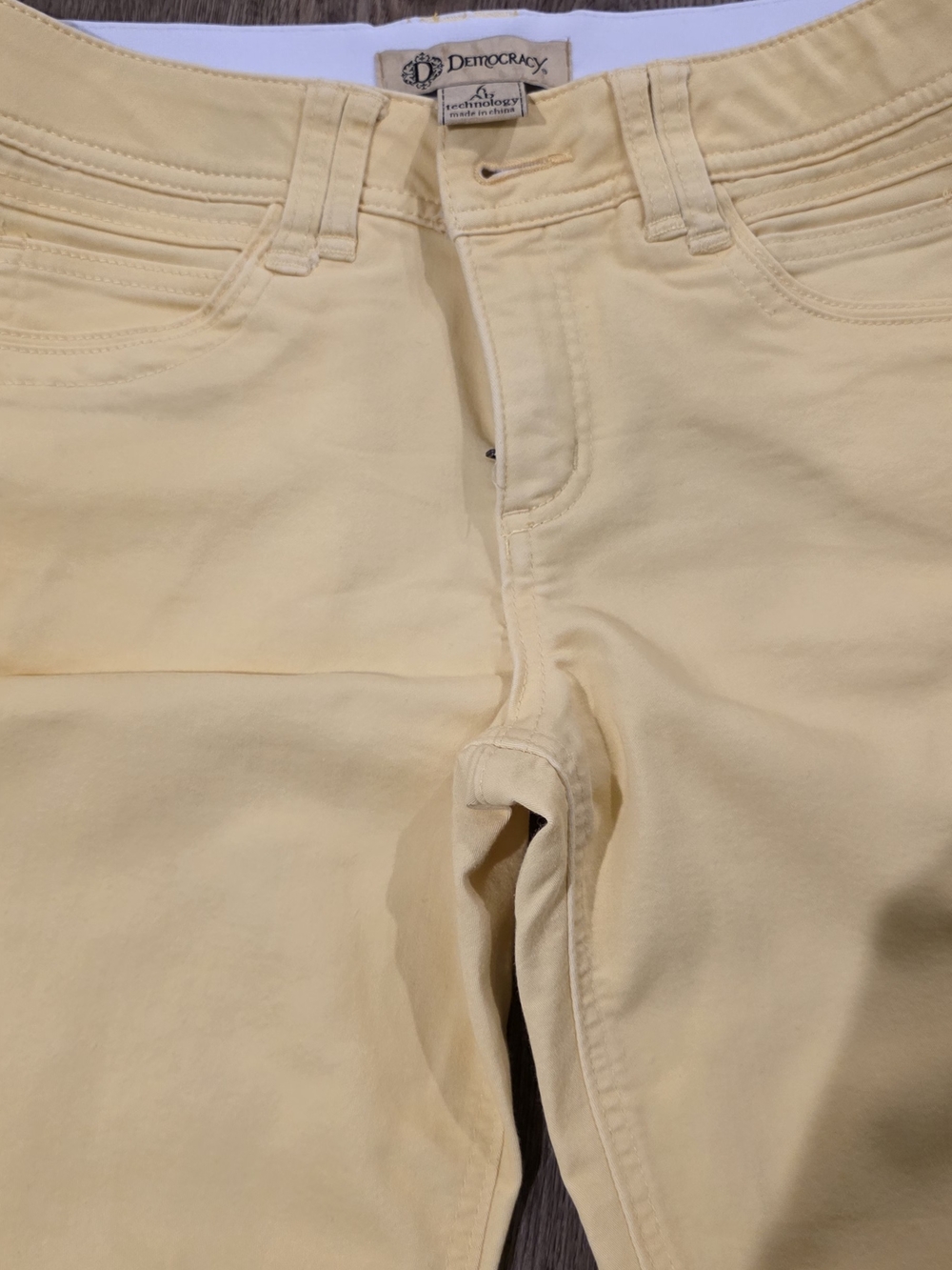 Democracy Ab Technology Yellow Jeans Size 6